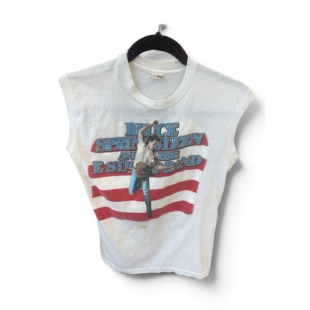 Vintage 1984 Bruce Springsteen Born In USA Tour Muscle T Shirt Single Stitch M